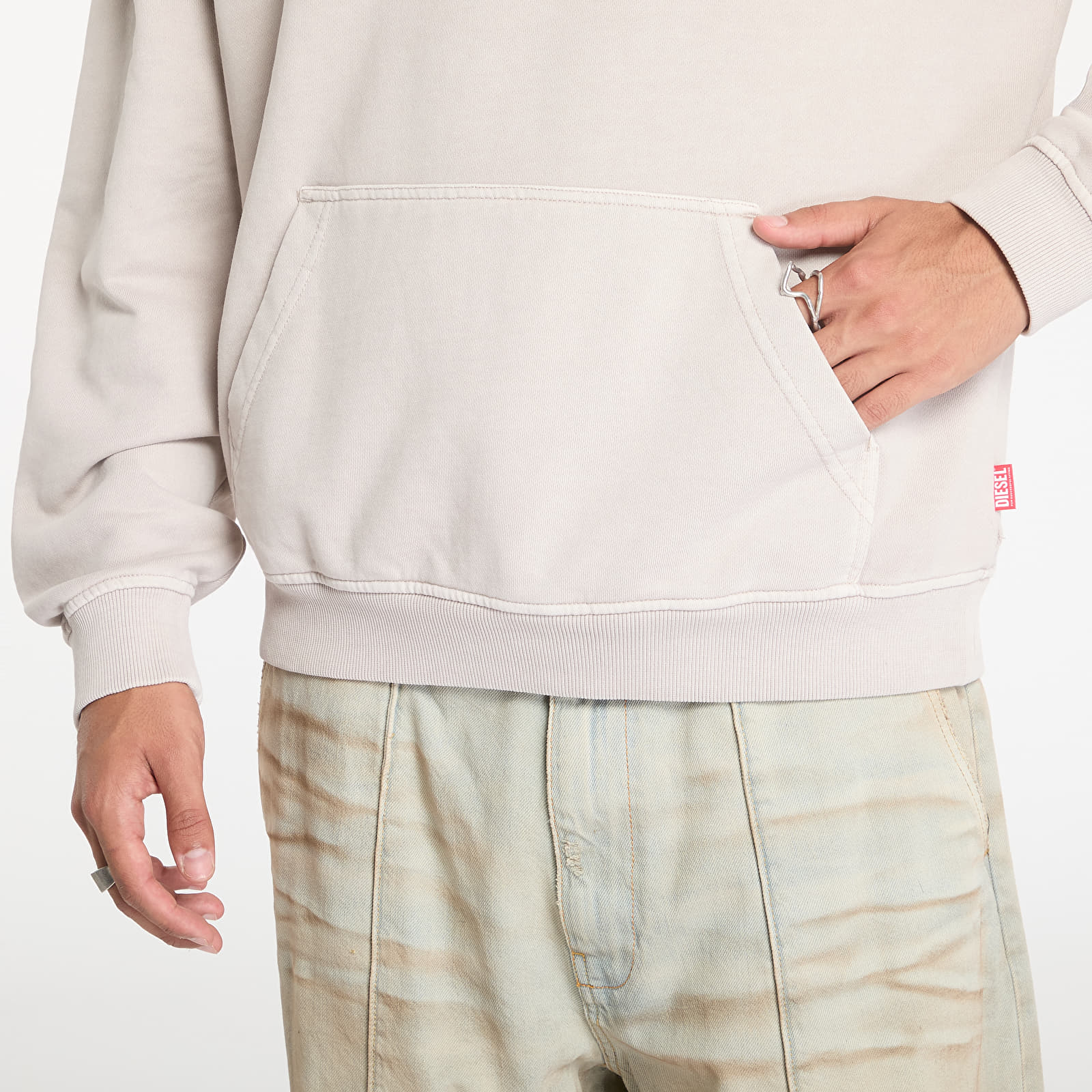 Mikiny Diesel S-Boxt-Hood-Q7 Sweat-Shirt Grey
