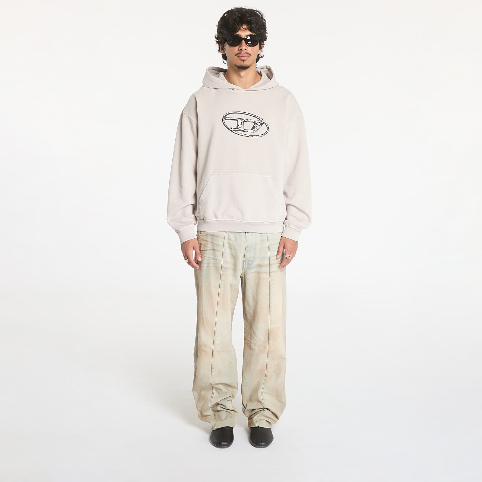 Mikiny Diesel S-Boxt-Hood-Q7 Sweat-Shirt Grey