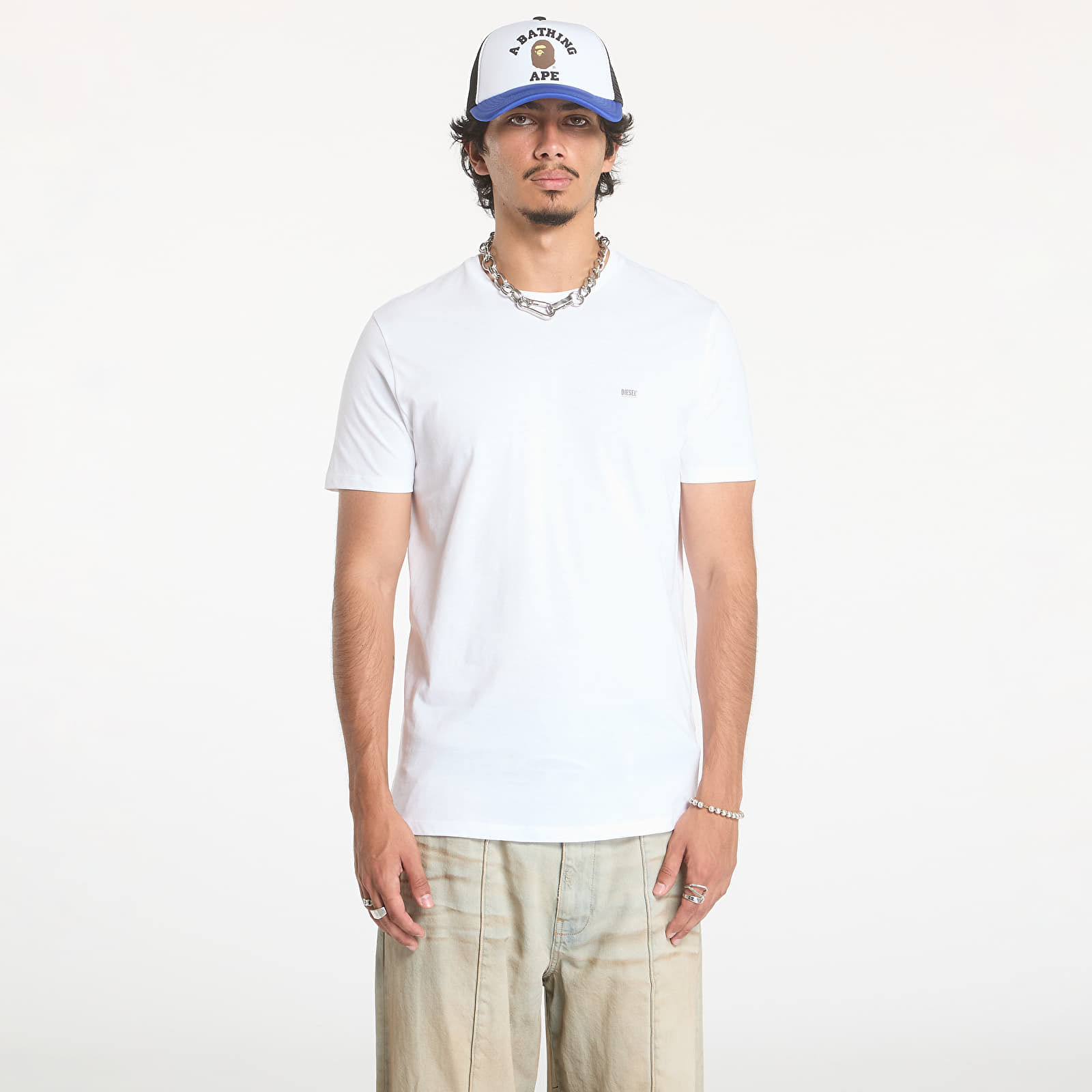 Men's T-shirts Diesel Umtee-Jake T-Shirt 3-Pack Black/ Grey