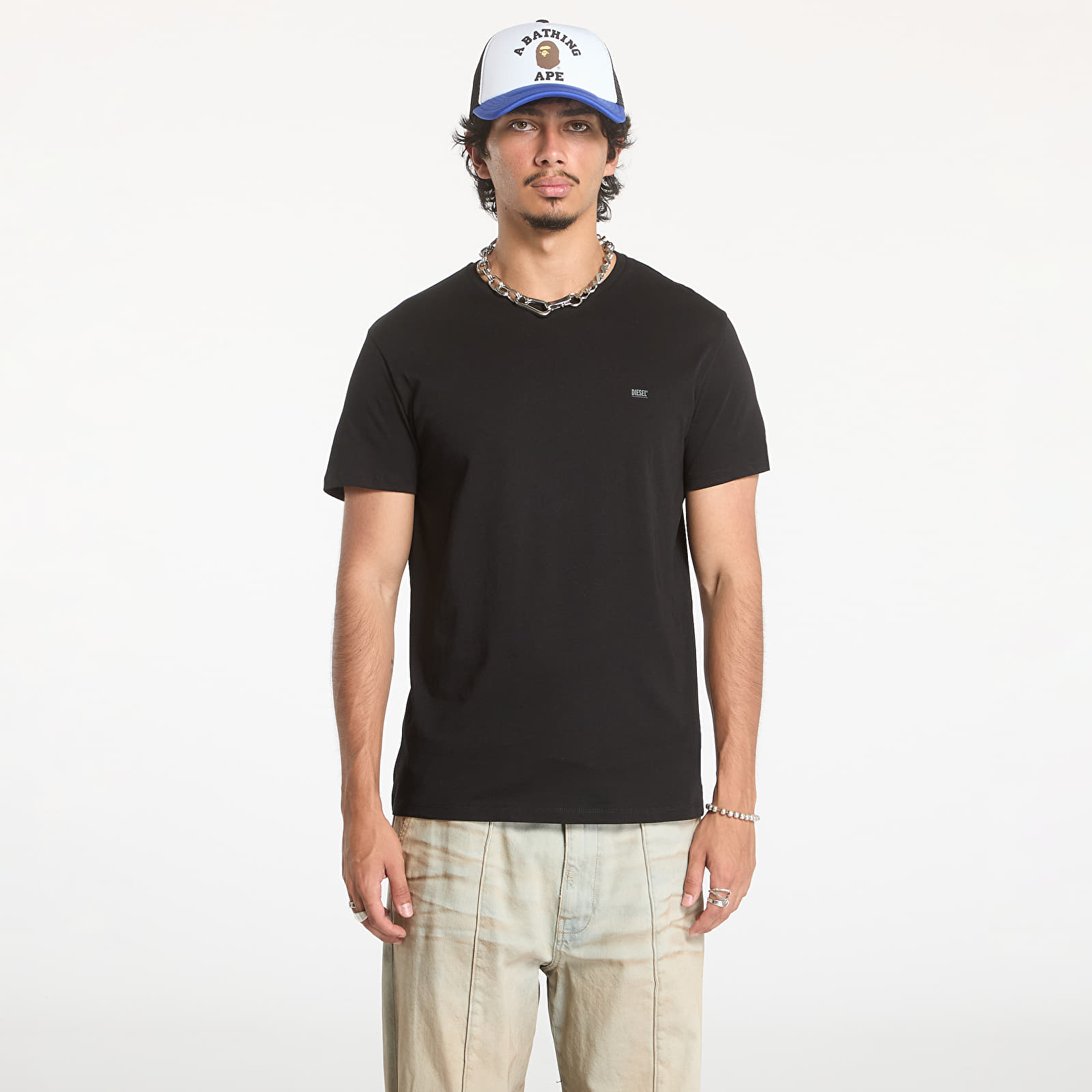 Men's T-shirts Diesel Umtee-Jake T-Shirt 3-Pack Black/ Grey