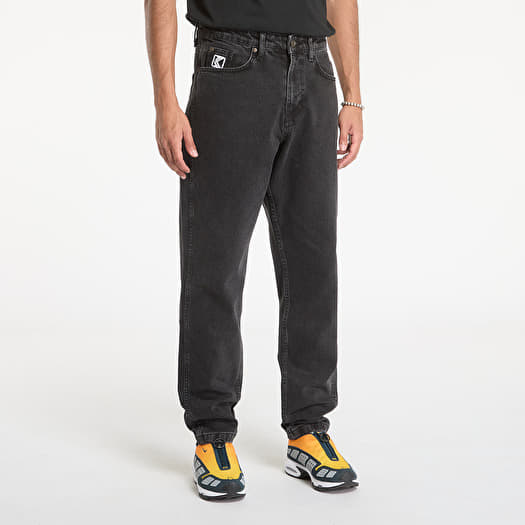 Pantalones de hombre Karl Kani Small Signature Tapered Five Pocket Denim Vintage Black Footshop