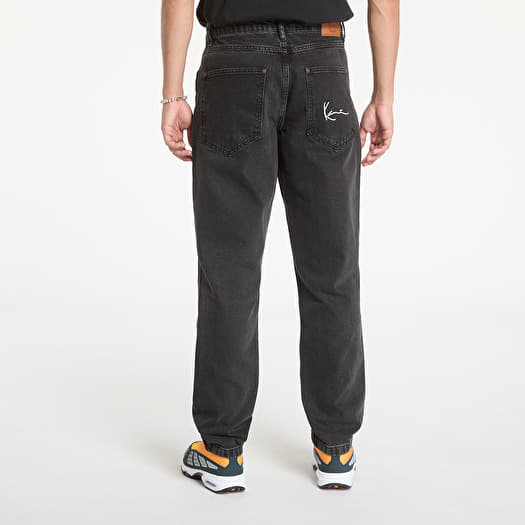Pantalones de hombre Karl Kani Small Signature Tapered Five Pocket Denim Vintage Black Footshop