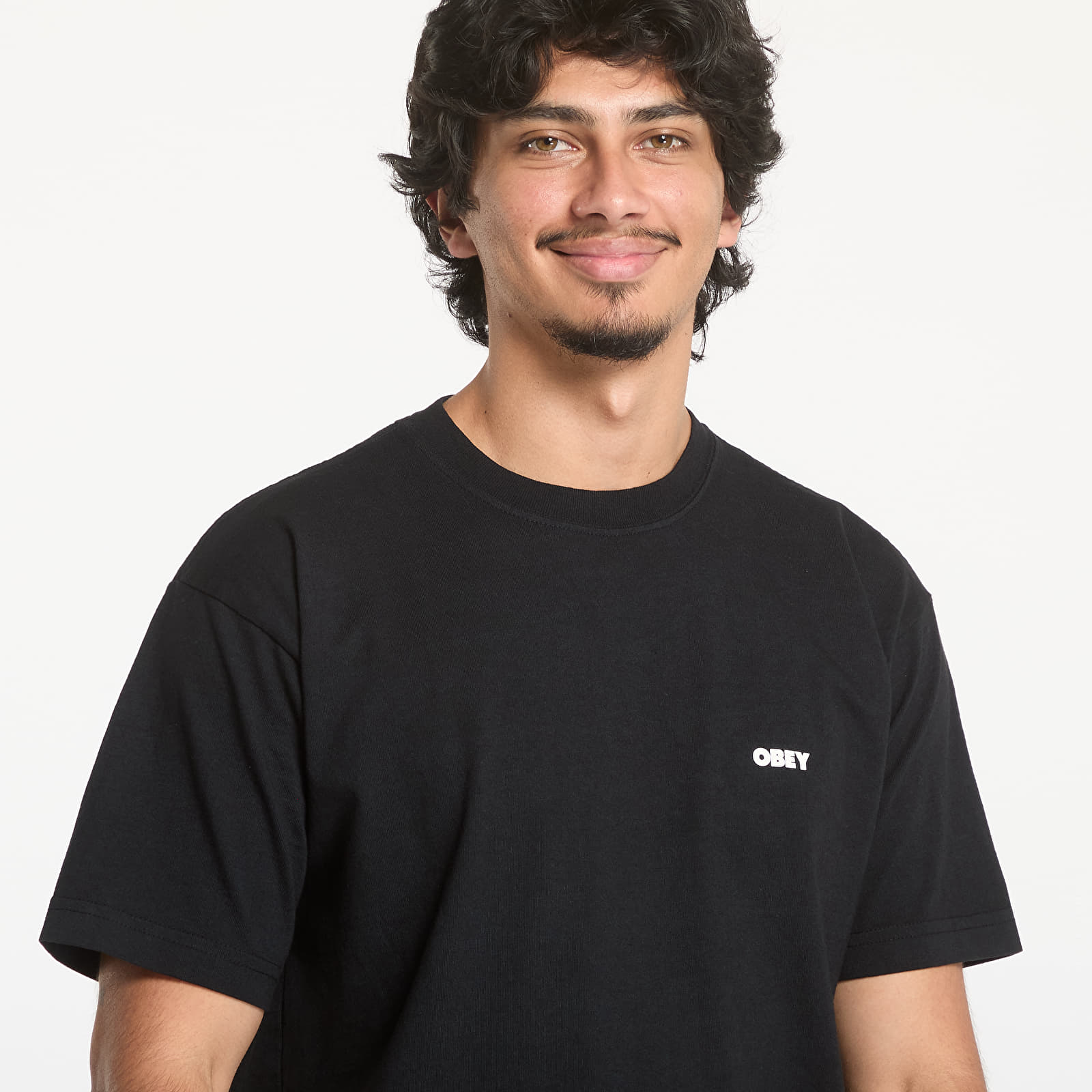 T-shirty męskie OBEY Bold Icon Heavyweight Tee Jet Black