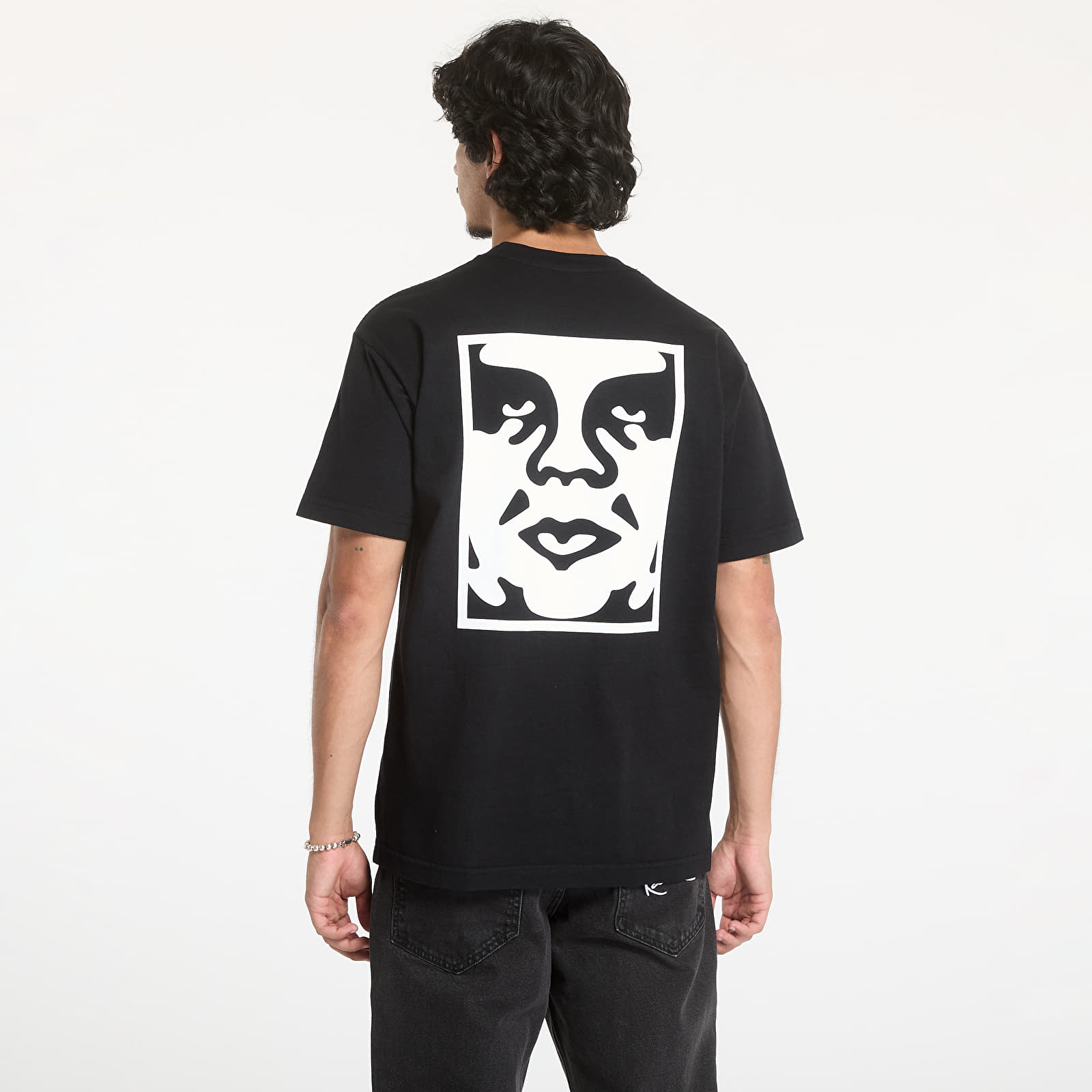 T-shirty męskie OBEY Bold Icon Heavyweight Tee Jet Black