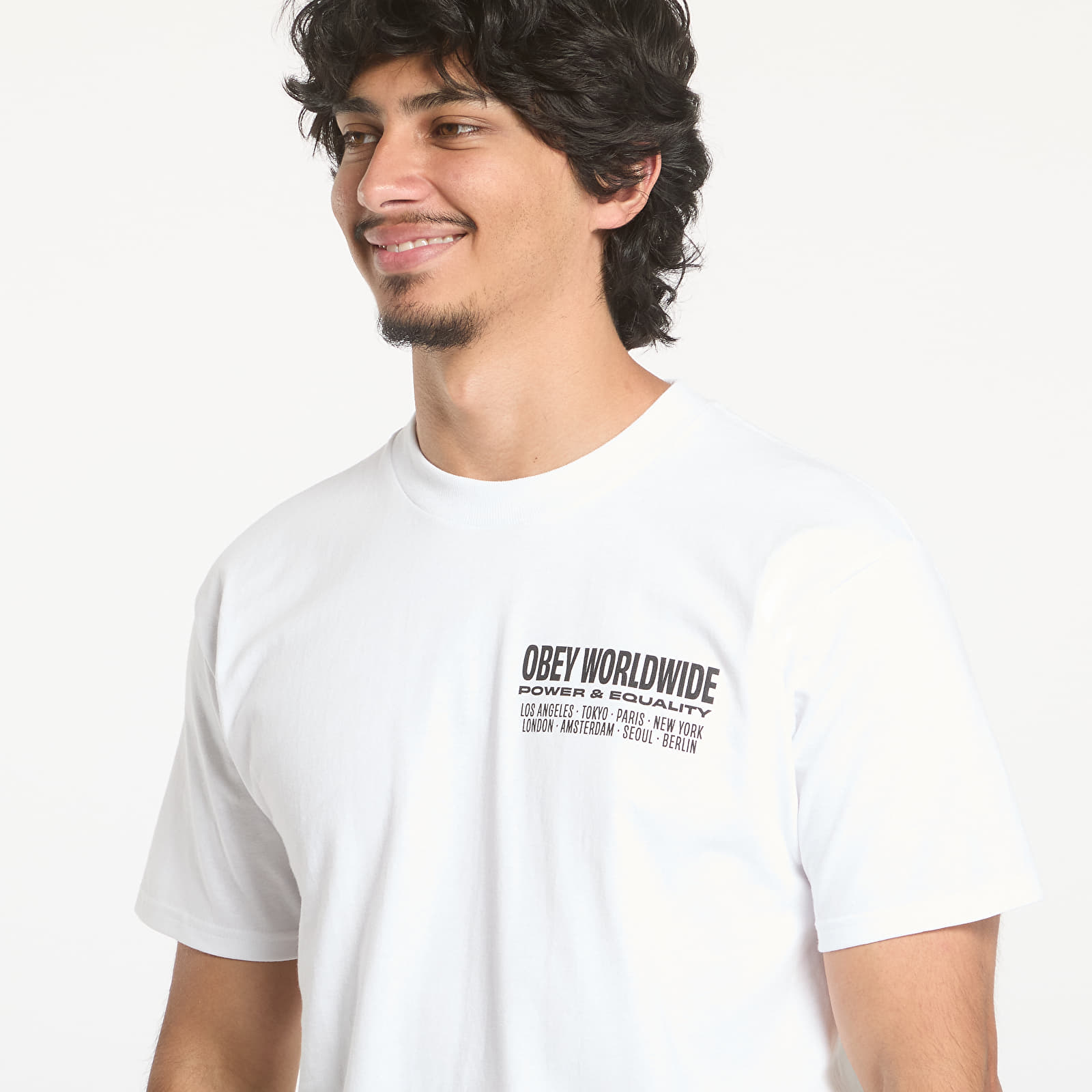 Moške majice  OBEY Worldwide Power & Equalit White