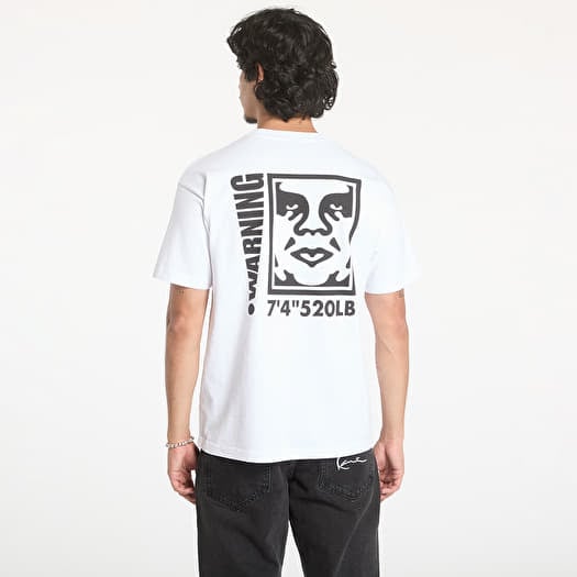 Men's T-shirts OBEY Warning White | Footshop
