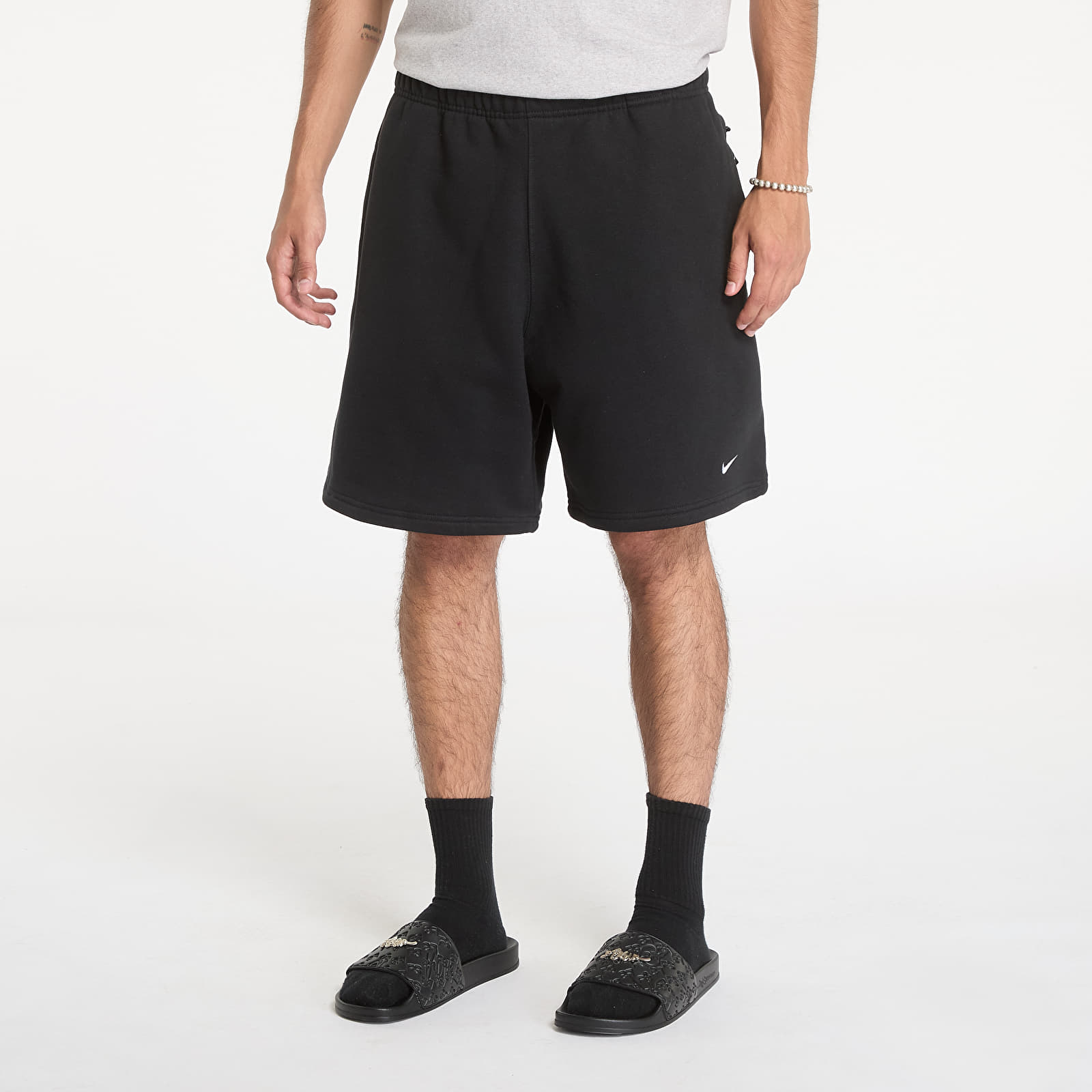 Rövidnadrágok Nike NRG Solo Swoosh Fleece Shorts UNISEX Black/ White