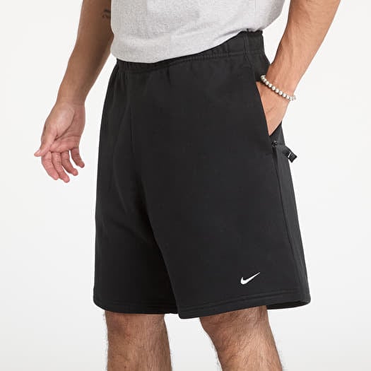 Shorts Nike NRG Solo Swoosh Fleece Shorts UNISEX Black White Footshop