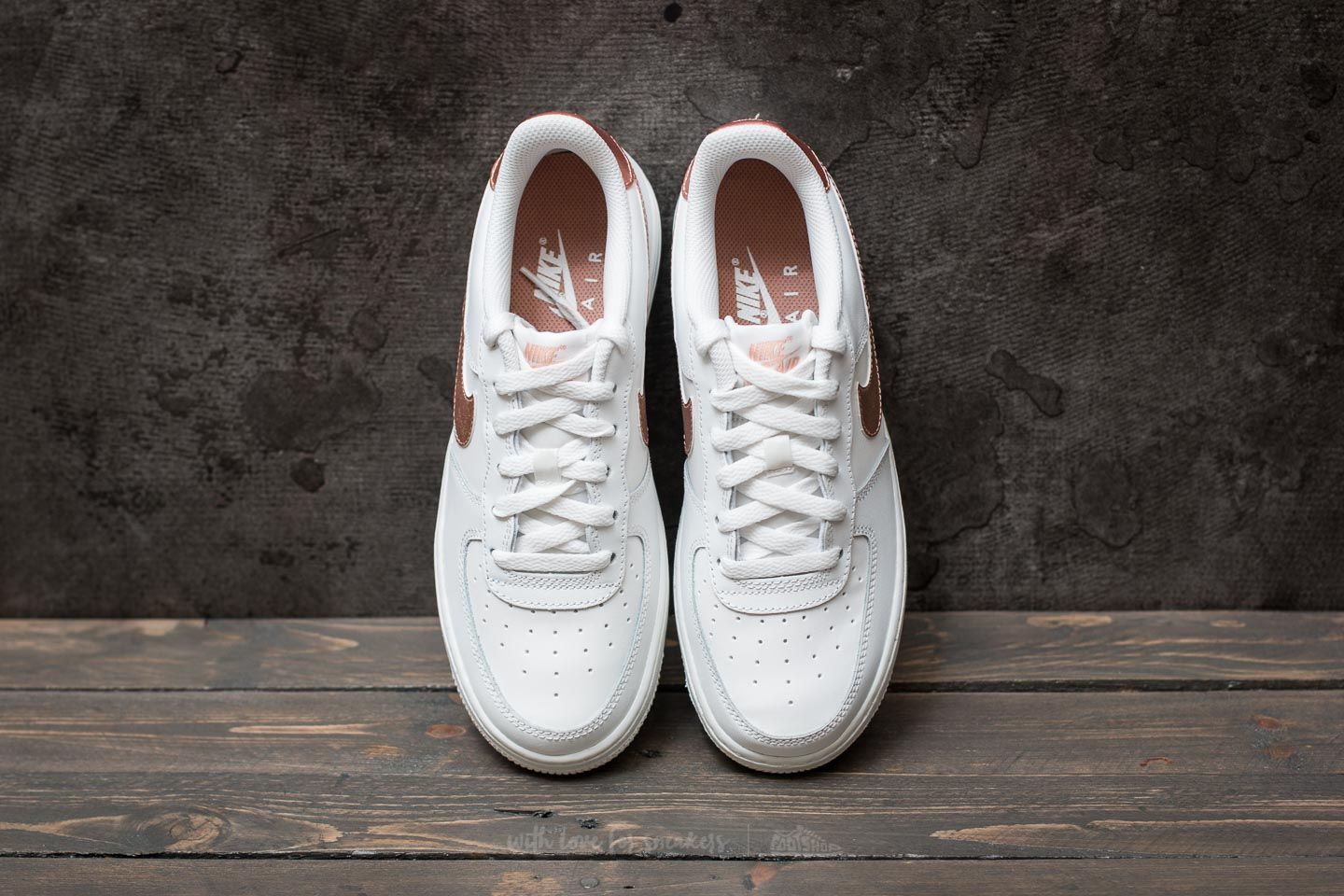 Nike air force 1 (gs) shop summit white/ metallic red bronze