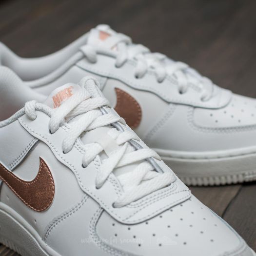 Women s shoes Nike Air Force 1 GS Summit White Metallic Red Bronze Footshop