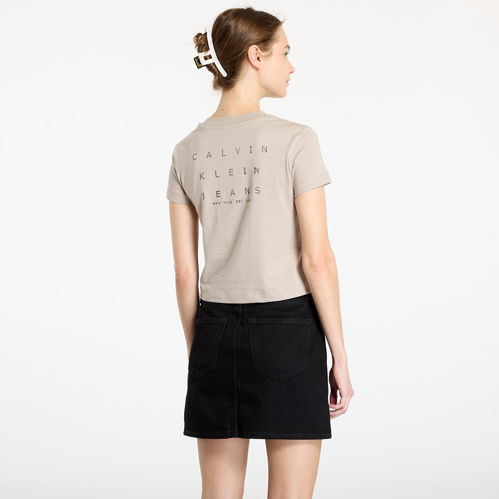 Trička Calvin Klein Jeans Stamp Back Graphic Tee Gray