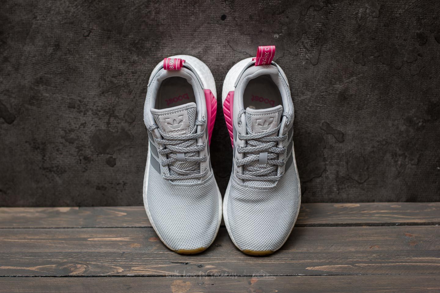 Ženske tenisice adidas NMD_R2 W Primeknit Grey Two/ Grey Three/ Shock Pink