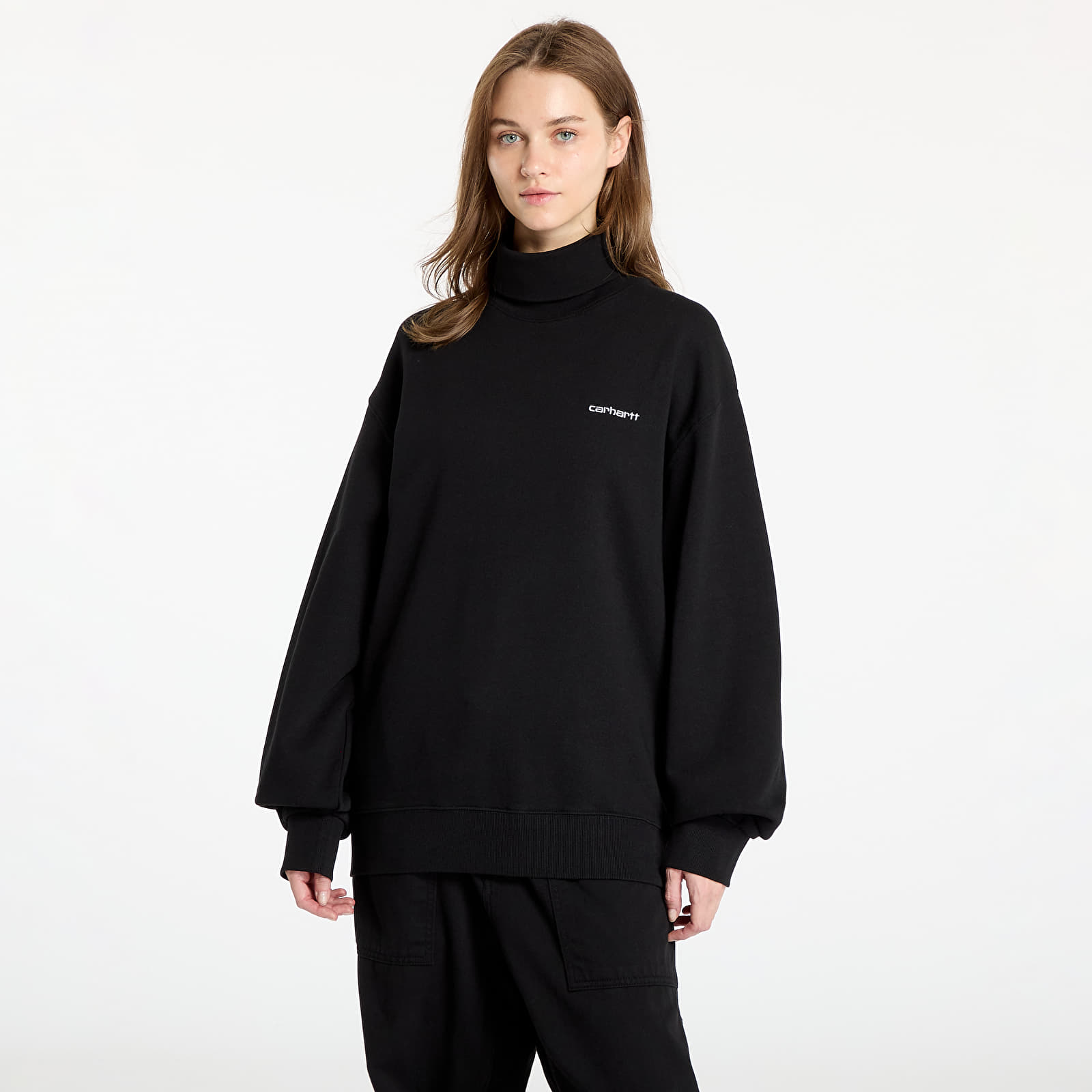 Sudaderas Carhartt WIP Script Mockneck Sweat UNISEX Black