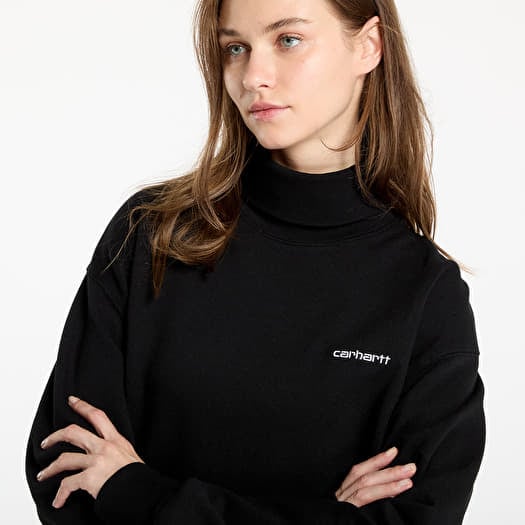 Hoodies and sweatshirts Carhartt WIP Script Mockneck Sweat UNISEX Black Footshop