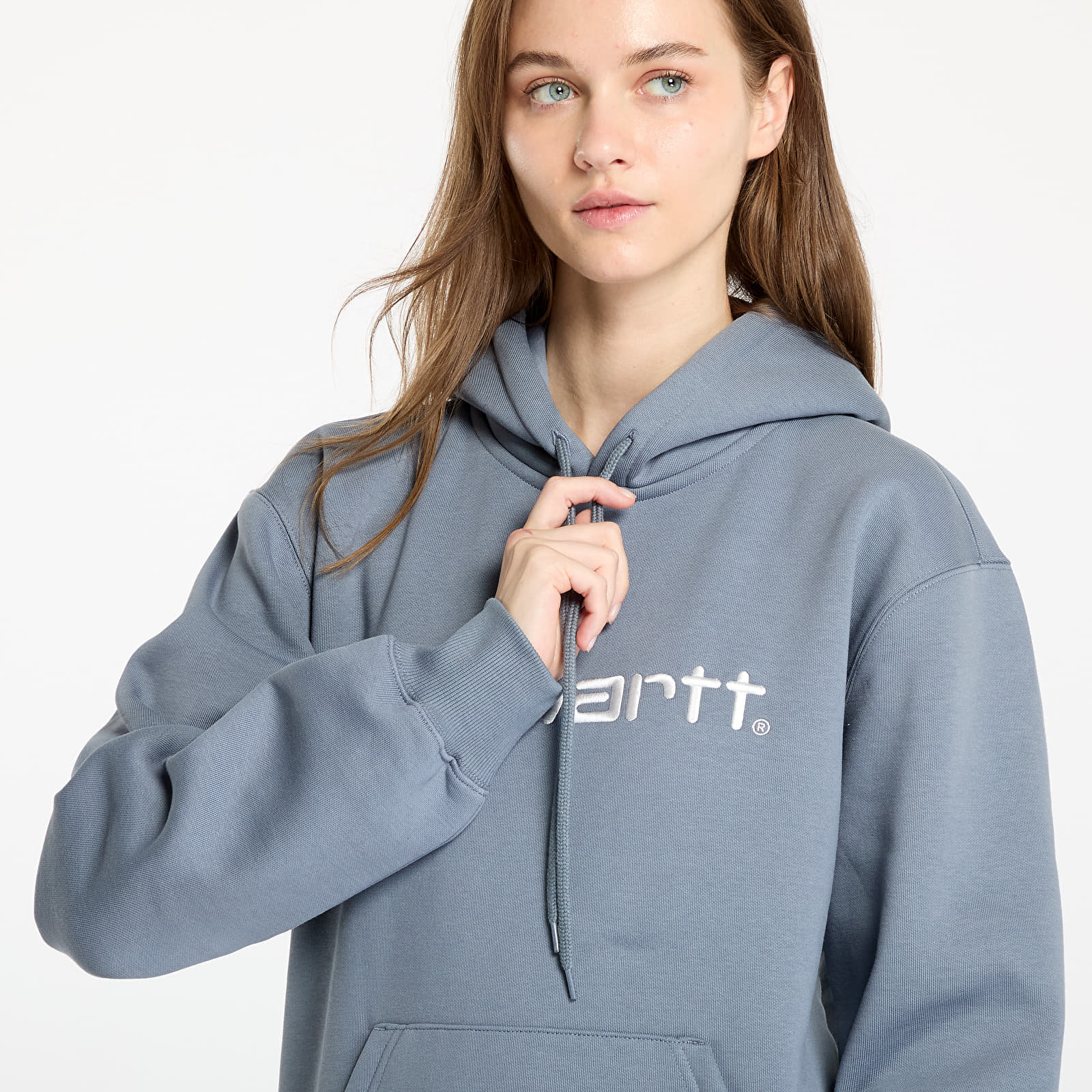 Bluzy Carhartt WIP Hooded Carhartt Sweat UNISEX Dove Grey/ Wax