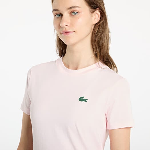 Women s T shirts LACOSTE Turtle Neck Tee Shirt Flamingo Footshop