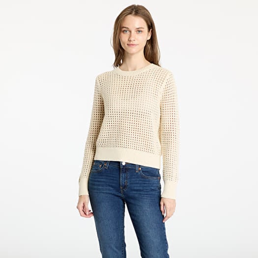 Levi's® Superbloom Crochet Long sleeve Top White Swan/ Cream