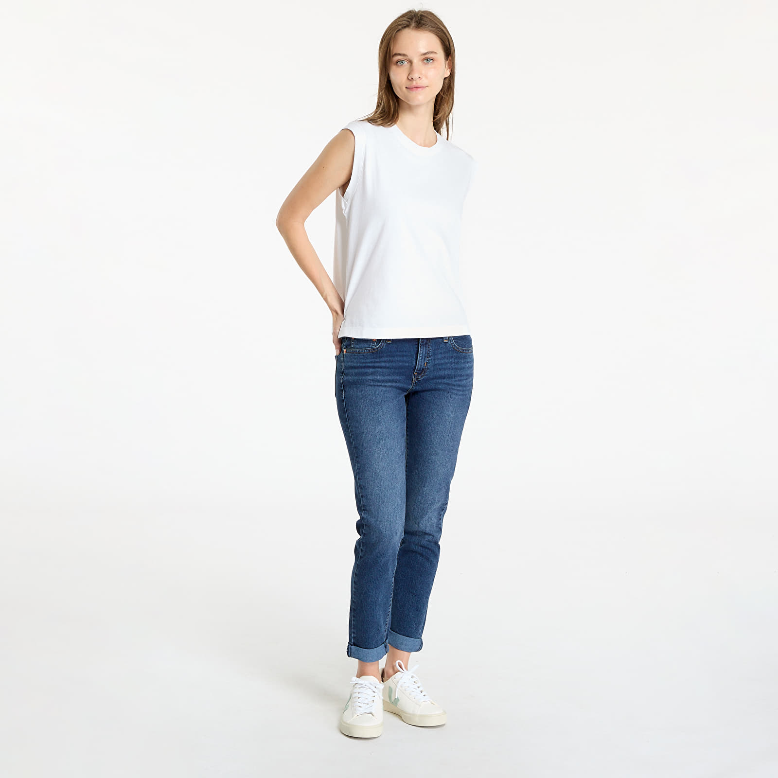 Dámske tričká Levi's® Boxy Tank Top White