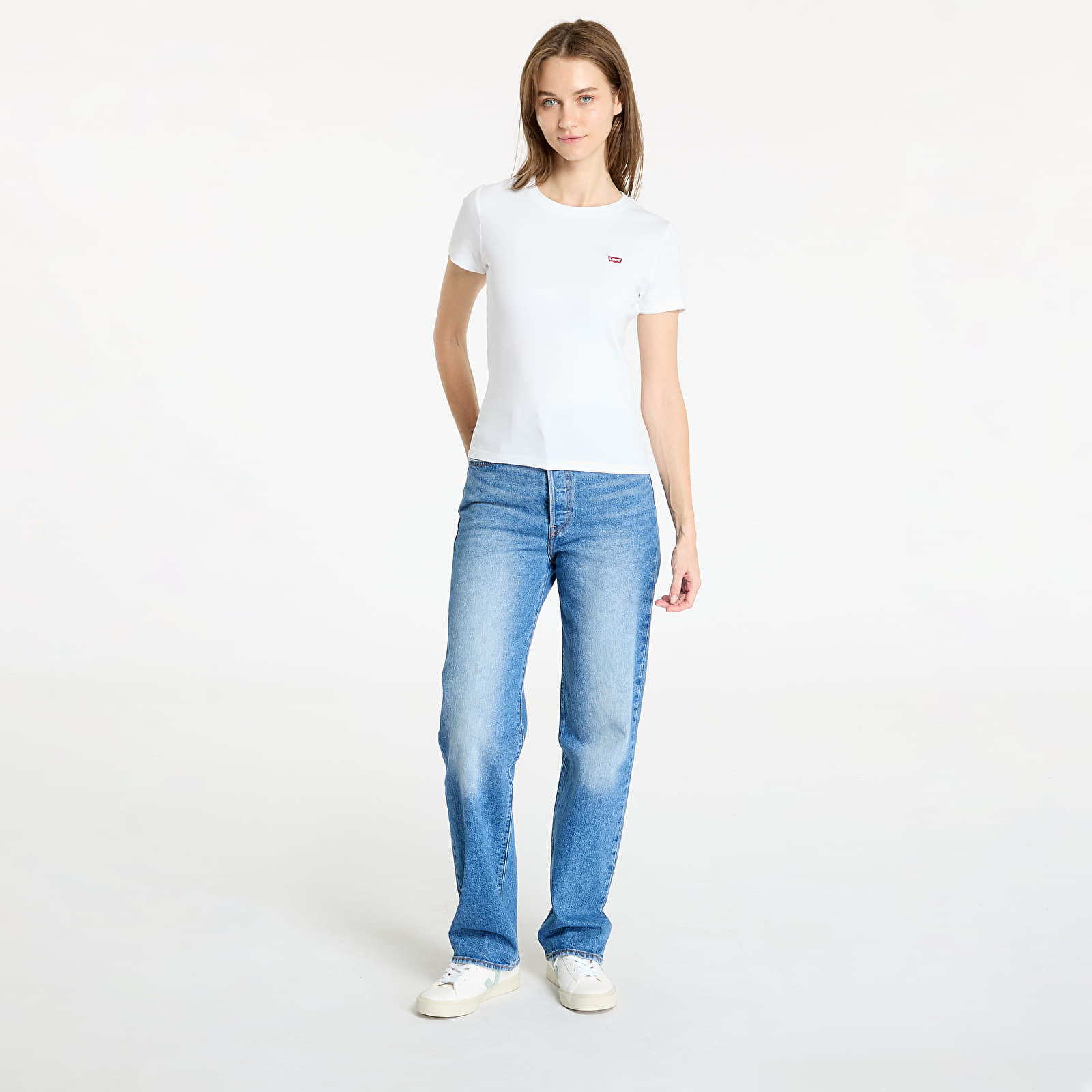 T-shirty damskie Levi's® Essential Housemark Tee White