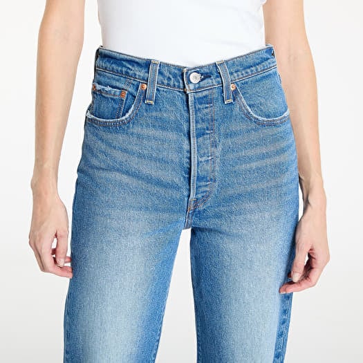 Levi's® RIBCAGE FULL LENGTH - Straight Leg Jeans - Static Noise Overload/black Denim