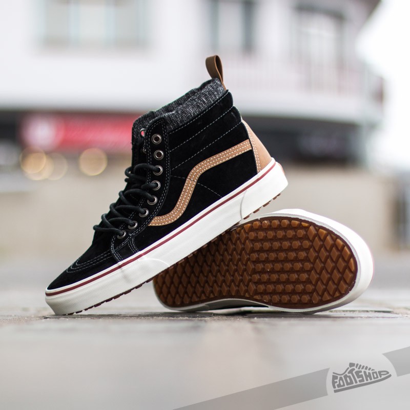 Men s shoes Vans SK8 HI MTE Black Tobacco Brown Footshop