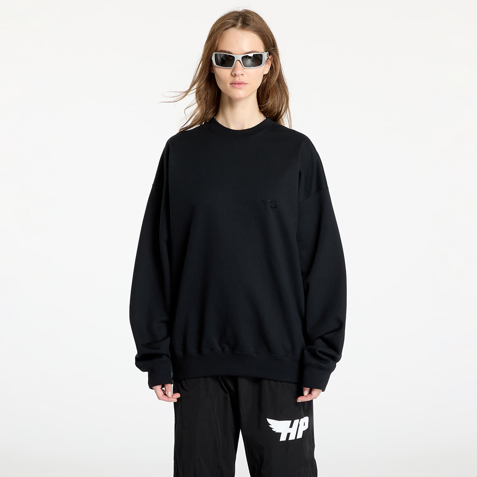 Hanorac Y-3 Brushed Terry Crew Sweatshirt UNISEX Black - 1 | YEO