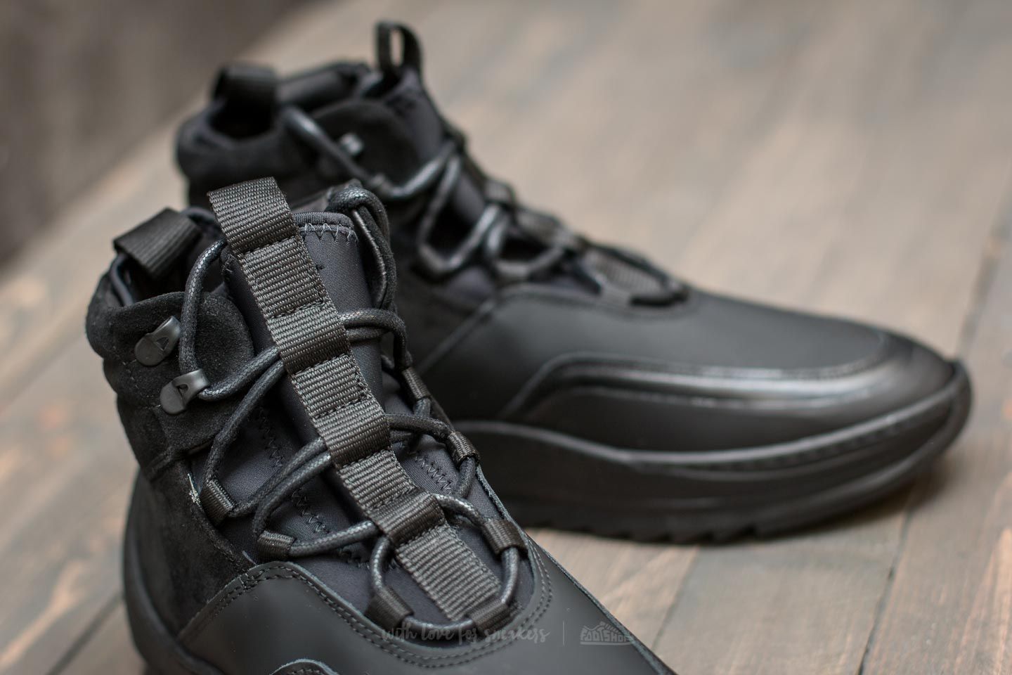 Men s shoes Filling Pieces Mid Altitude Heel Cap Tech All Black Footshop