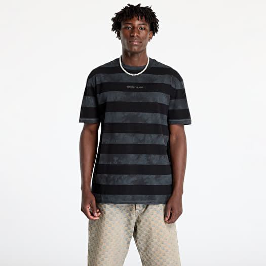 T-shirt Tommy Jeans Regular Classic Short Sleeve Tee Black/ New Charcoal Stripe