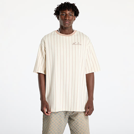 Тениска New Era Pinstripe Oversized Tee UNISEX Light Cream