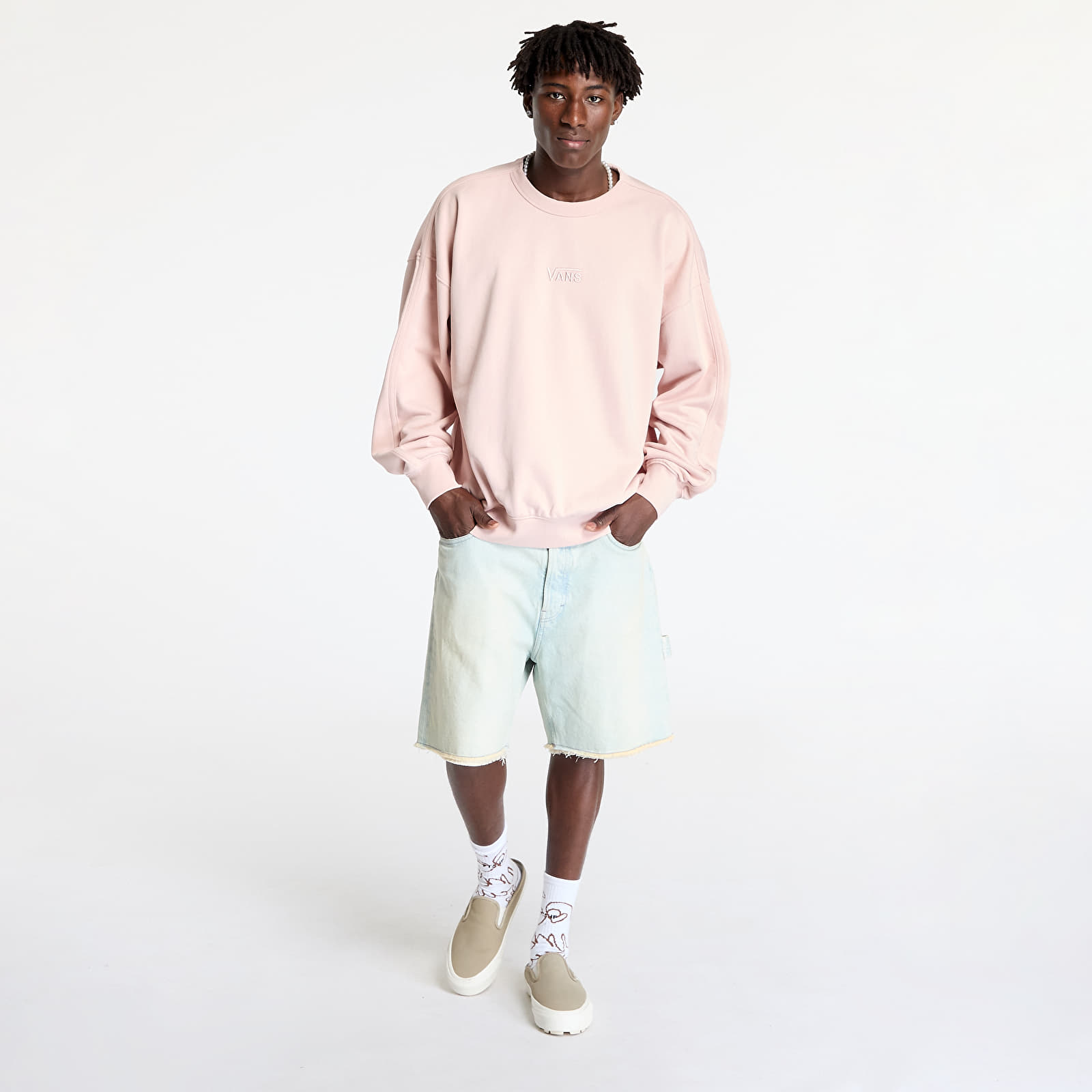 Kapucnis pulóverek és pulcsik Vans LX Premium Crew Rose Smoke