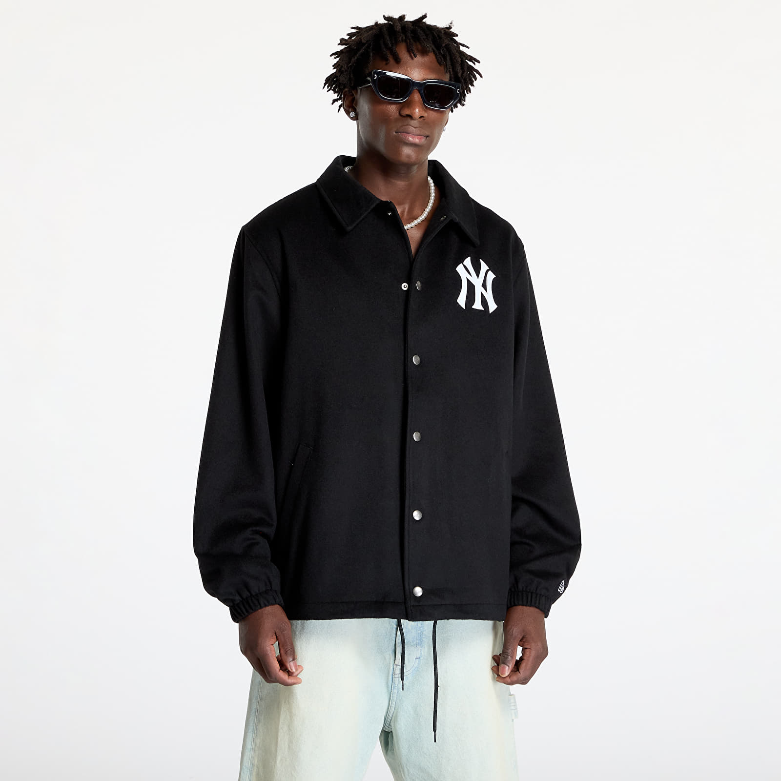 Jakker New Era New York Yankees MLB Wool Coaches Jacket UNISEX Black/ White