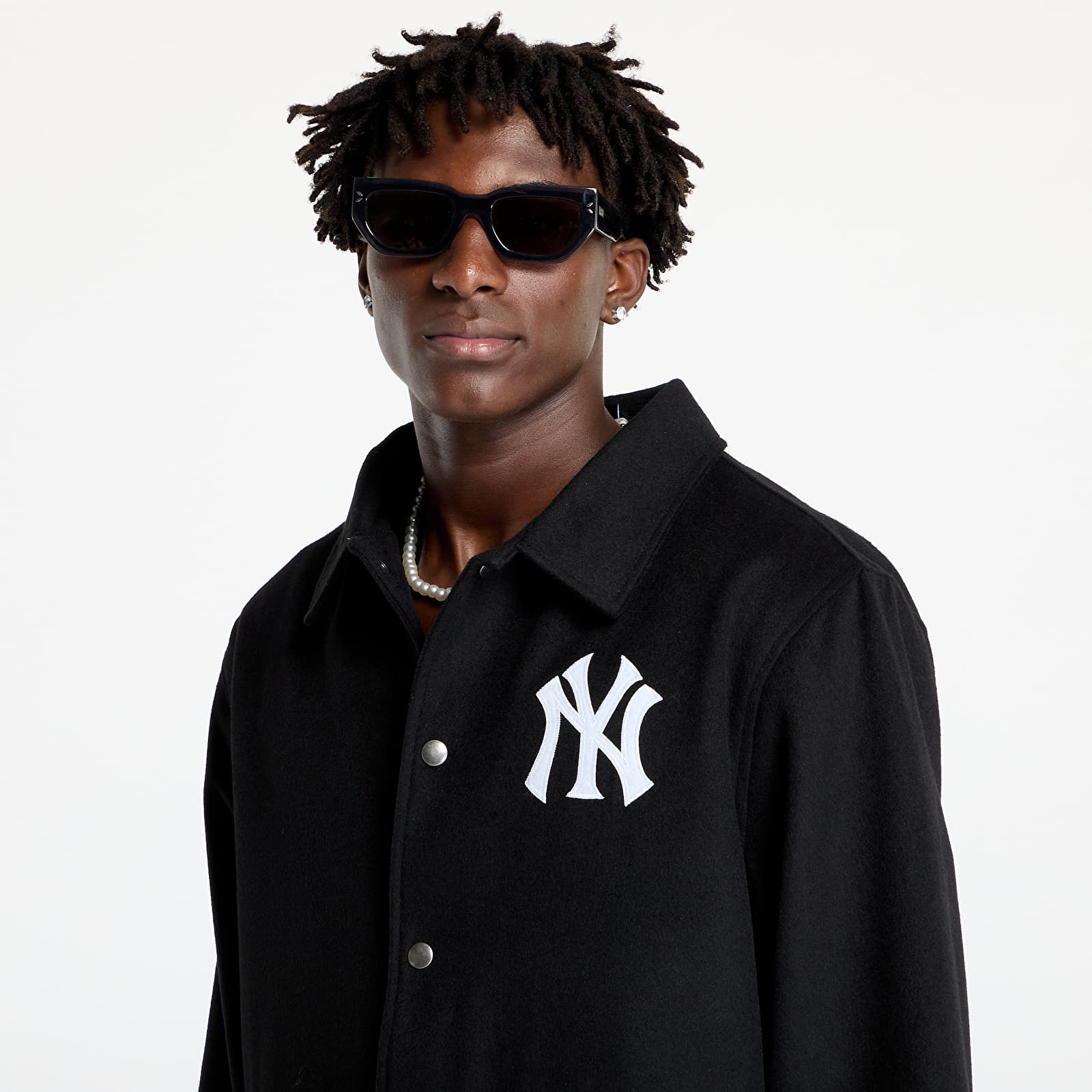 Jakker New Era New York Yankees MLB Wool Coaches Jacket UNISEX Black/ White
