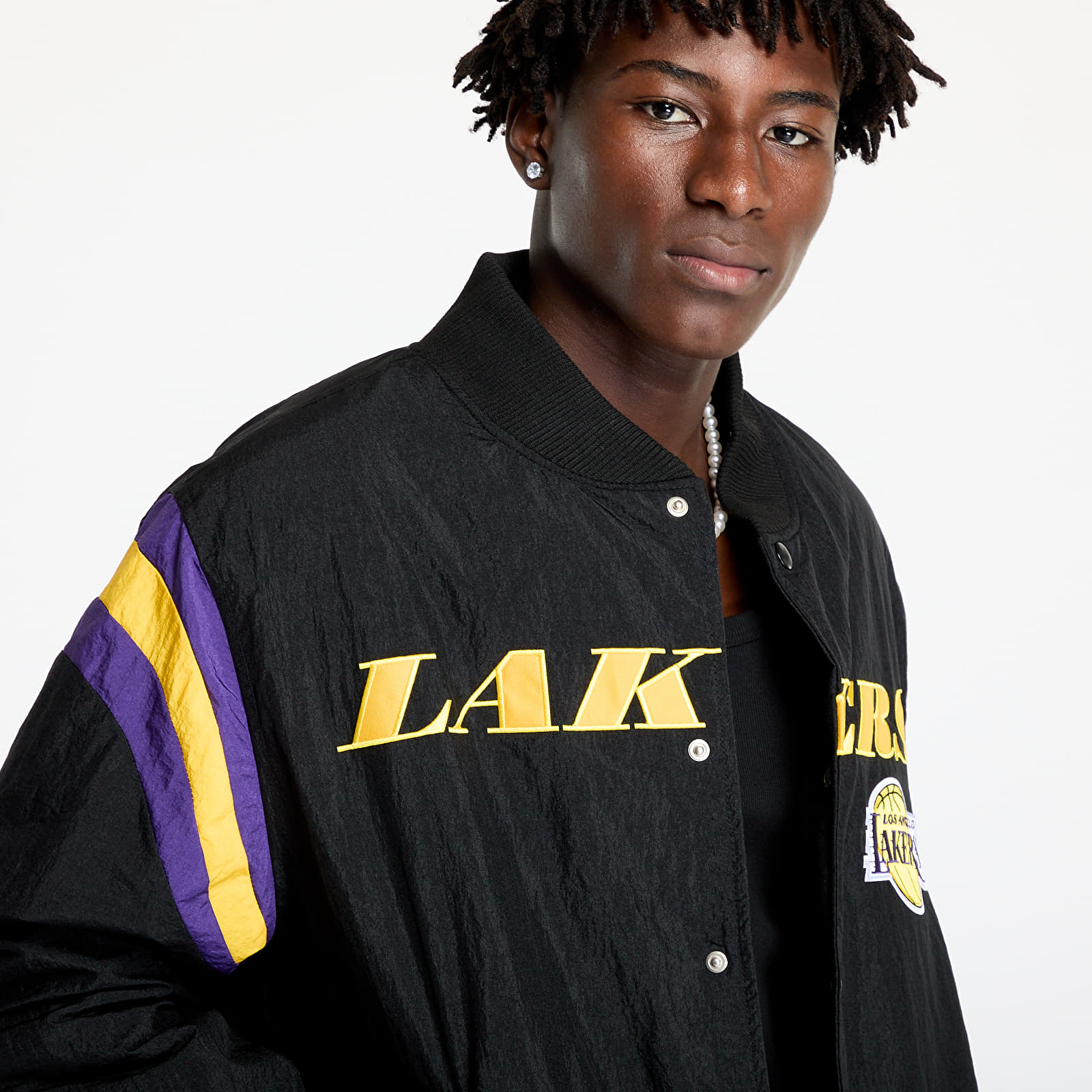 Bomber Jackets New Era Los Angeles Lakers NBA Panel Bomber Jacket UNISEX Black Canary Yellow Footshop