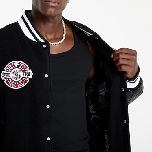 ほぼ新品 BIG B VARSITY JACKET BLACK スカジャン S Chicago Bulls Mashup Full-Snap Black Satin Varsity Jacket