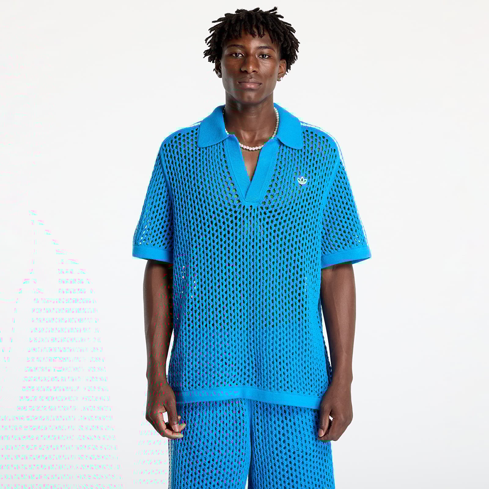 Trička adidas x Clot C Polo UNISEX Brave Blue