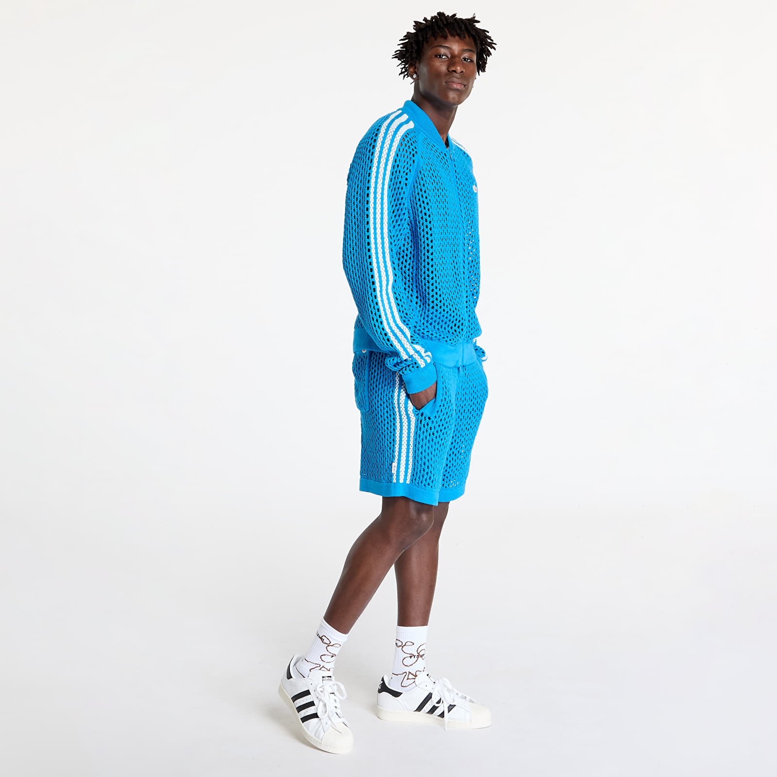 Bluzy adidas x Clot C Sst Track Top UNISEX Brave Blue
