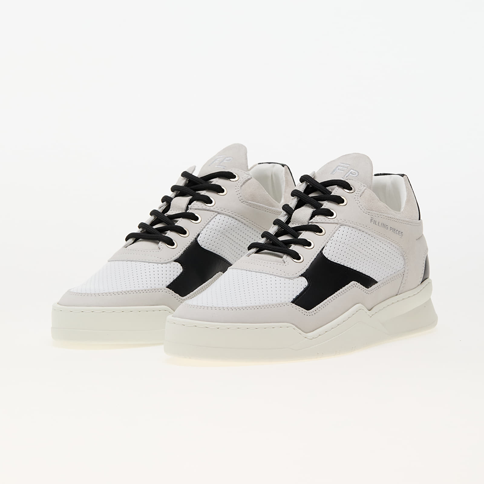 Férfi cipők Filling Pieces Low Top Ghost Paneled White/ Black