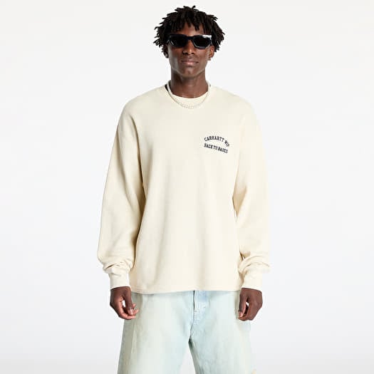 T-shirt Carhartt WIP Basics Script Long Sleeve Tee UNISEX Natural/ Black