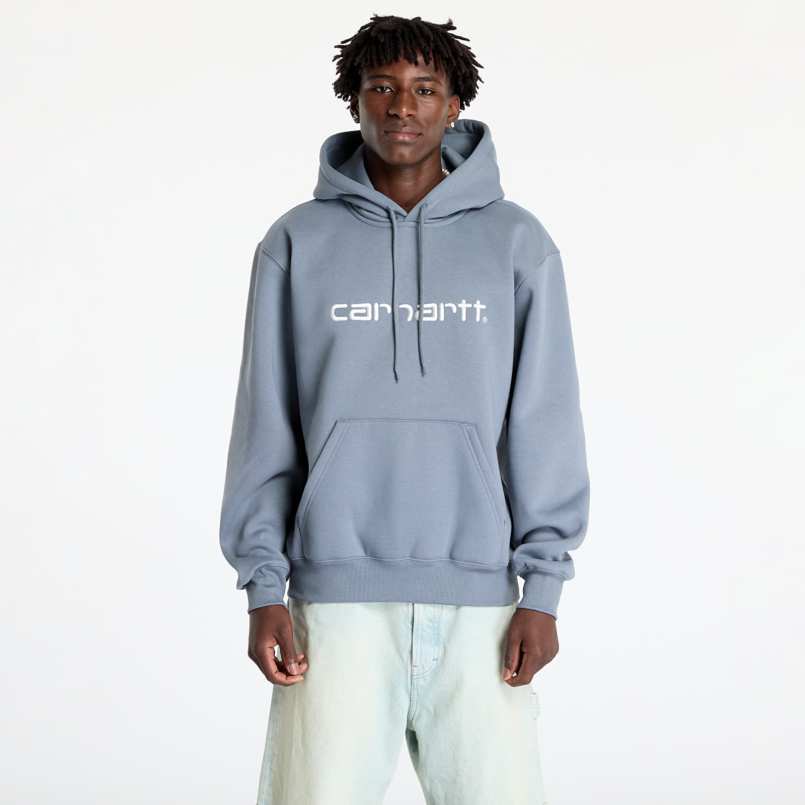 Bluzy Carhartt WIP Hooded Carhartt Sweat UNISEX Dove Grey/ Wax