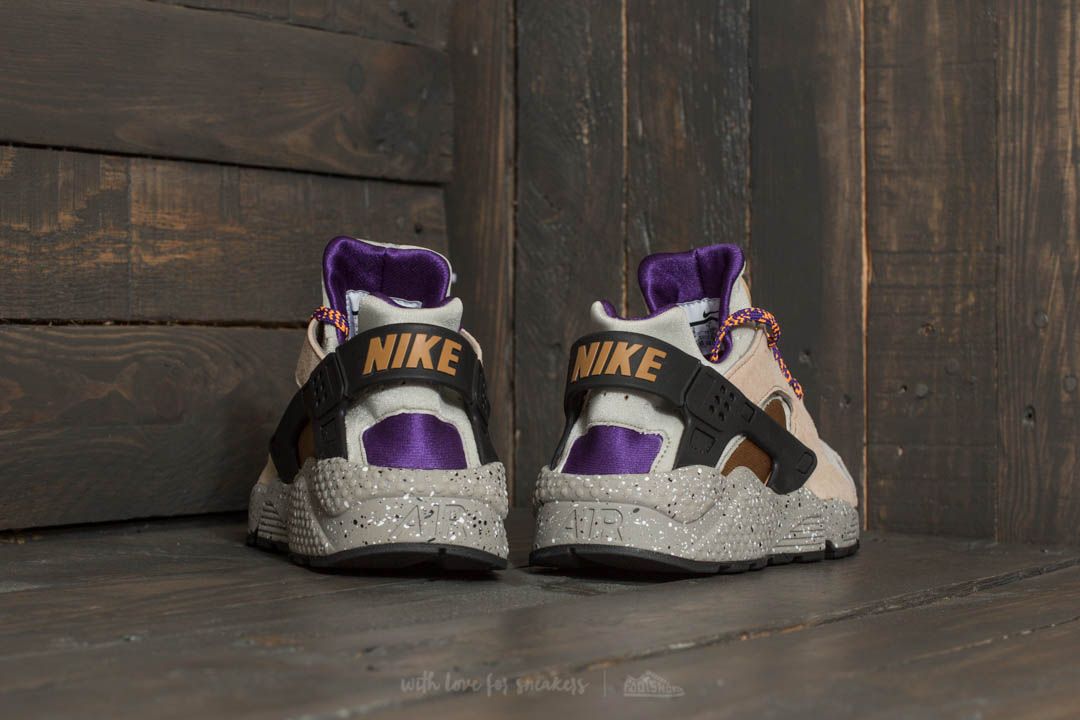 Mu ke tenisice Nike Air Huarache Run Premium Linen Golden Beige Black Footshop