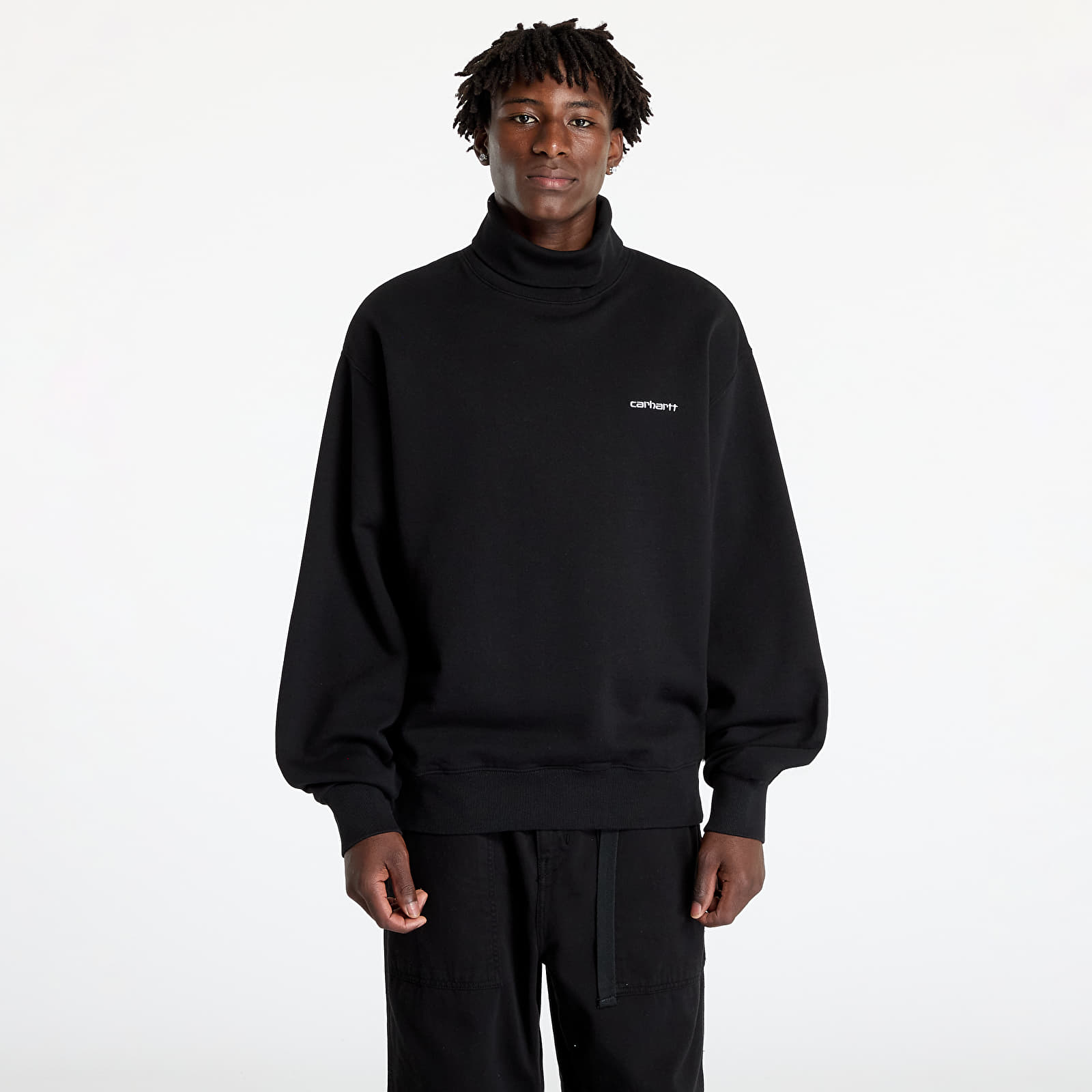 Sudaderas Carhartt WIP Script Mockneck Sweat UNISEX Black