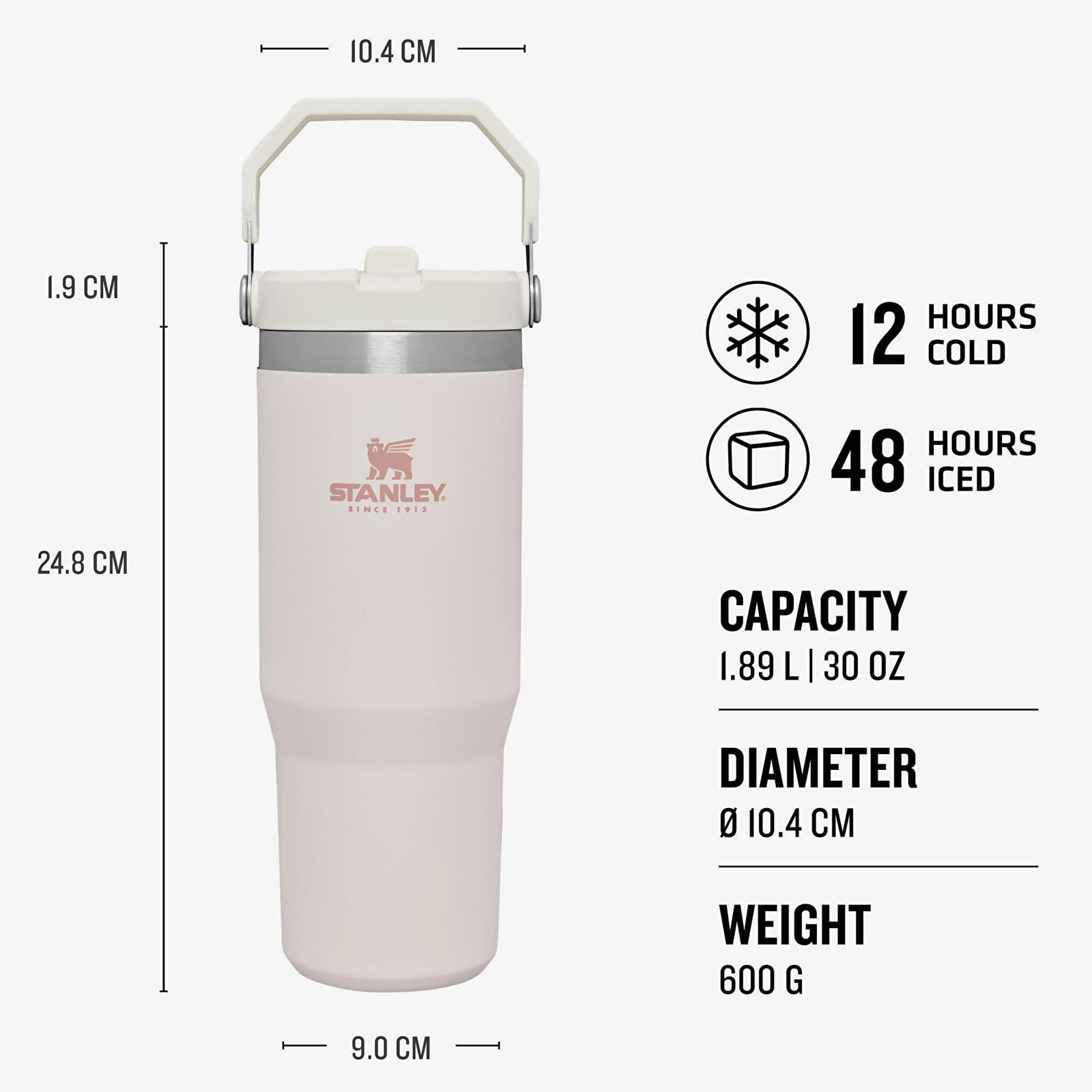 Other accessories STANLEY The IceFlow™ Flip Straw Tumbler 890 ml Rose Quartz