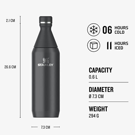 STANLEY The All Day Slim Bottle 600 ml Black Gloss | Footshop