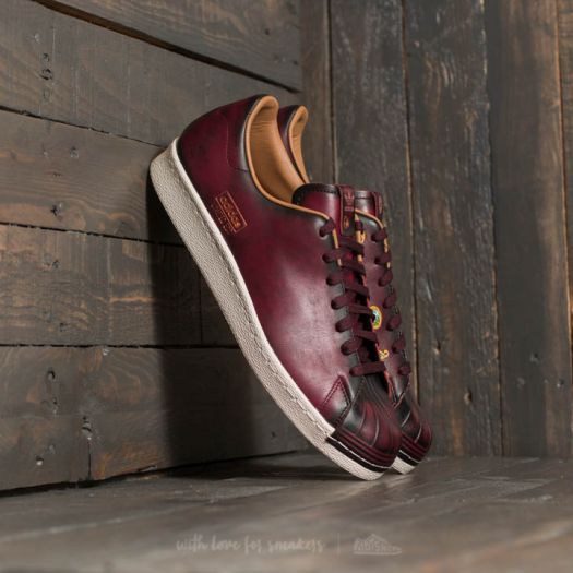 Chaussures et baskets homme adidas Consortium x Limited Edt Superstar 80s  Vault Dark Burgundy/ Dark Burgundy/ Mesa | Footshop