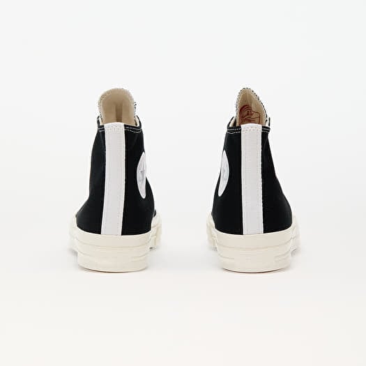 Shoes Converse x Comme des Garcons PLAY Chuck 70 Hi Black Red Egret Footshop