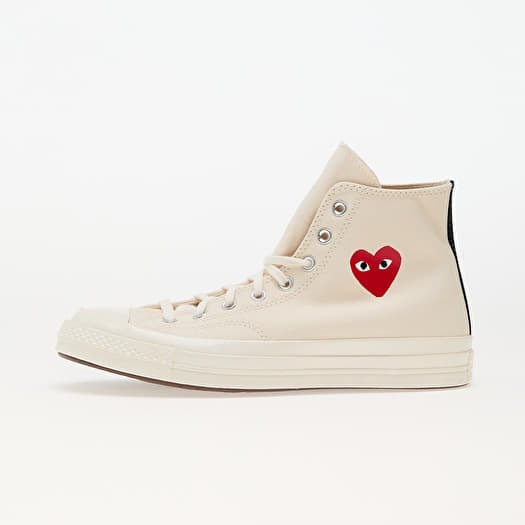 Converse x Comme des Garçons PLAY Chuck 70 Hi Milk/ Red/ Black