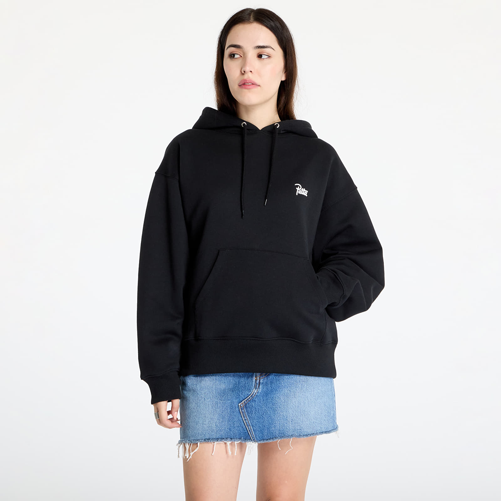 Hanorace Patta Xerox Peace Boxy Hooded Sweater UNISEX Black