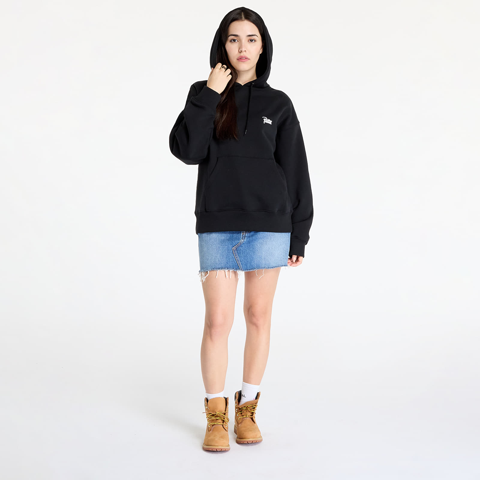 Hanorace Patta Xerox Peace Boxy Hooded Sweater UNISEX Black