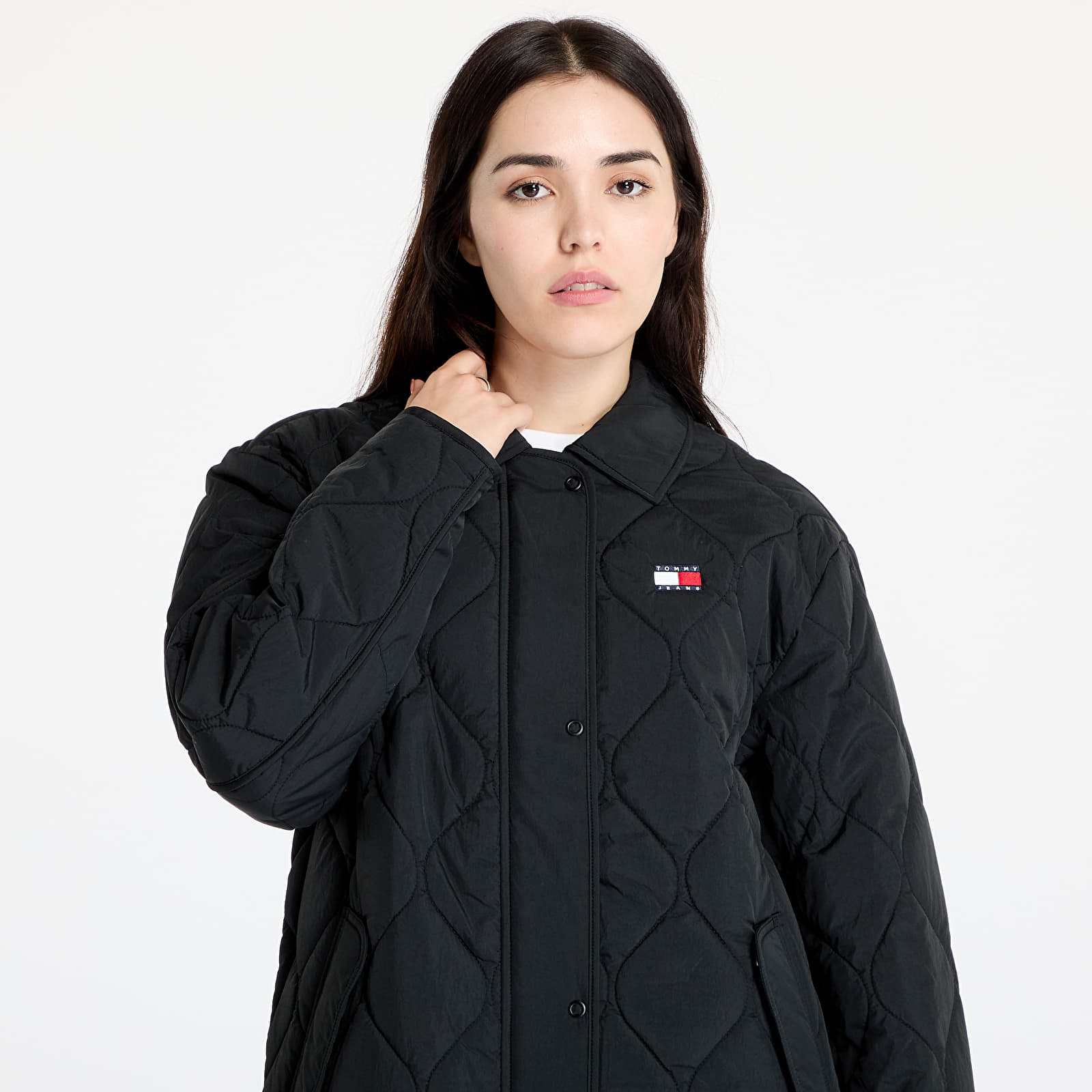 Jackets Tommy Jeans Onion Quilt Coat Jacket Black