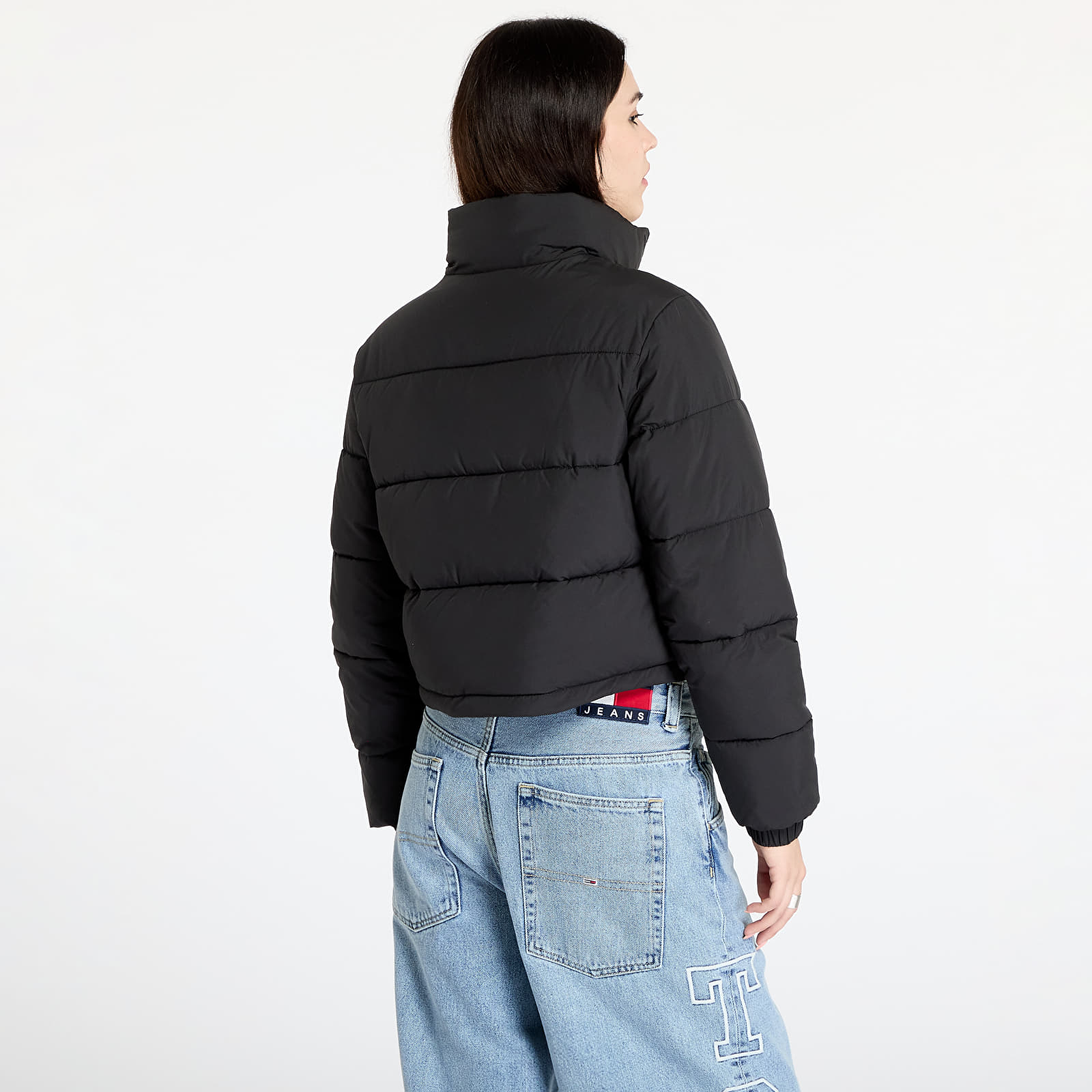 Jackets Tommy Jeans Crop Essential Puffer Jacket Black